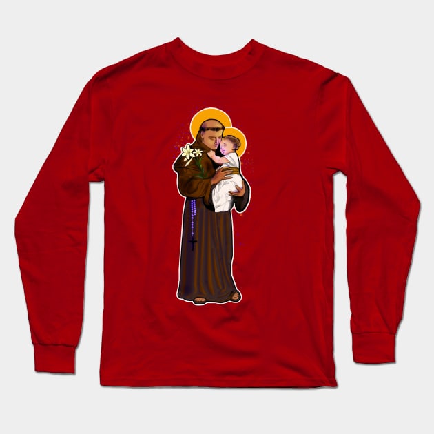 Saint Anthony Long Sleeve T-Shirt by young catholic